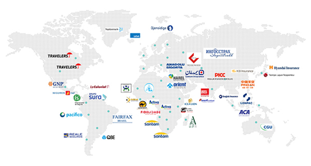 Position géographique des compagnies d'assurance